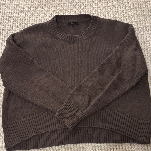 Quince Sweaters - Quince 100% Cotton Oversized Boyfriend Crew Sweater